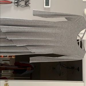 Grey longsleeved T-shirt dress